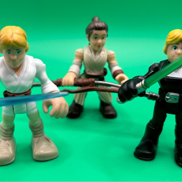 Playskool Heroes Star Wars Galactic Heroes action figures Lot Of 9 Good Guy Jedi - Picture 4 of 4